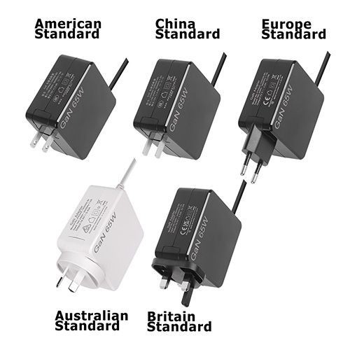 65W GaN Power Adapter PD Super Fast Charging Wall Charger for Phone iPad Tablet Laptop Camera Earphone
