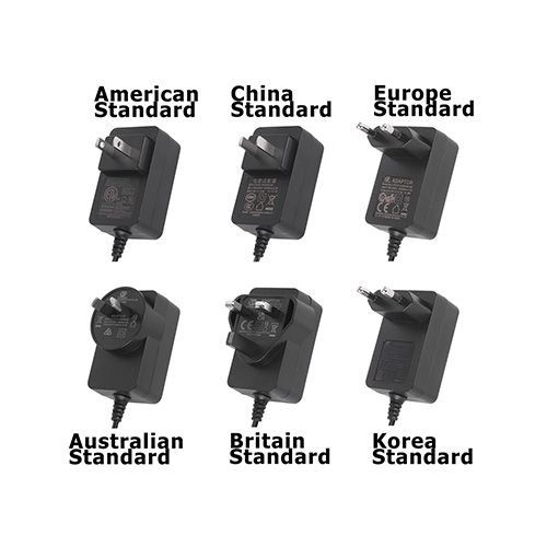 OEM Logo 24W 5V 9V 12V 24V 48V Switching Power Adapter Wall Plug Power Charger